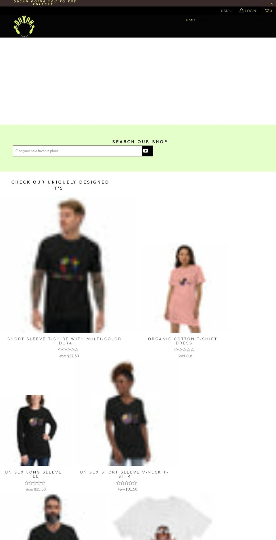 duyahapparel.net shopify website screenshot