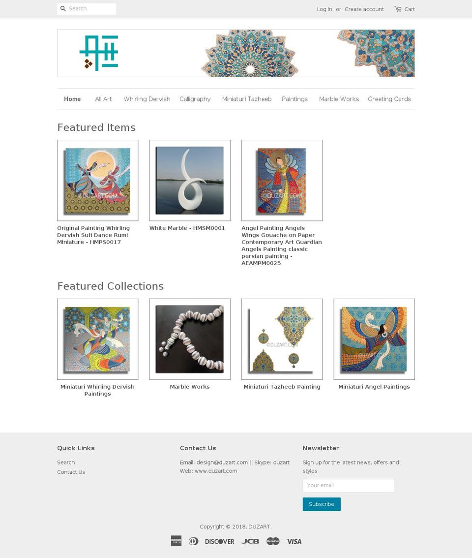 duzart.com — Shopify storefront screenshot