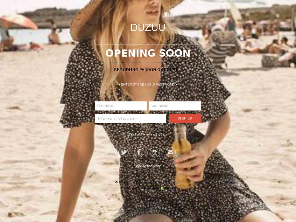 duzuu.com — Shopify storefront screenshot