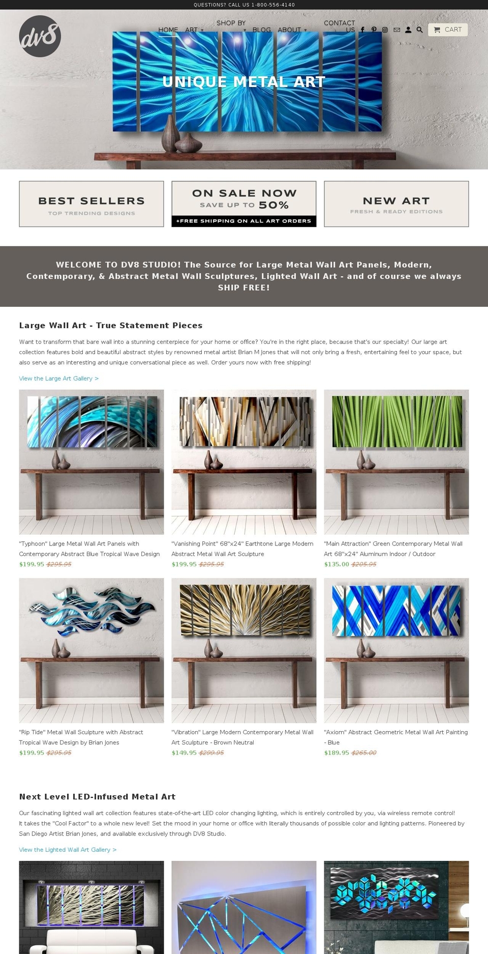 dv8studio.com shopify website screenshot