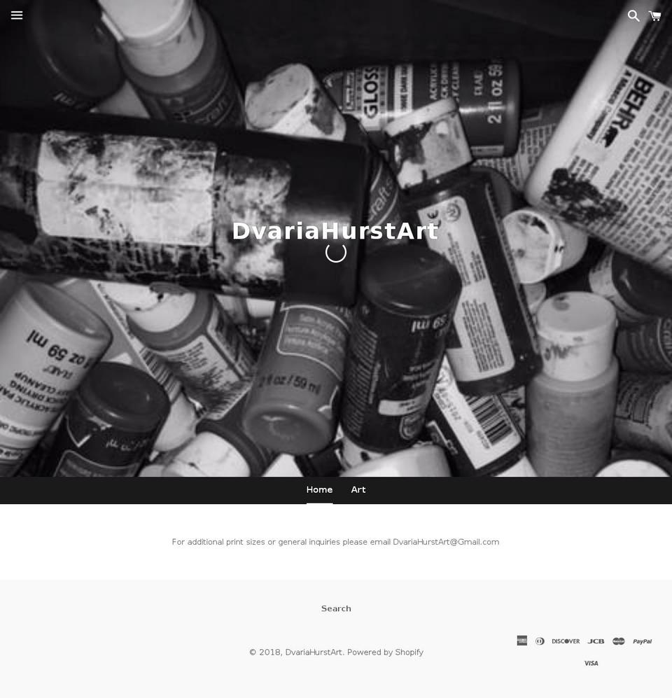 dvariahurstart.com shopify website screenshot