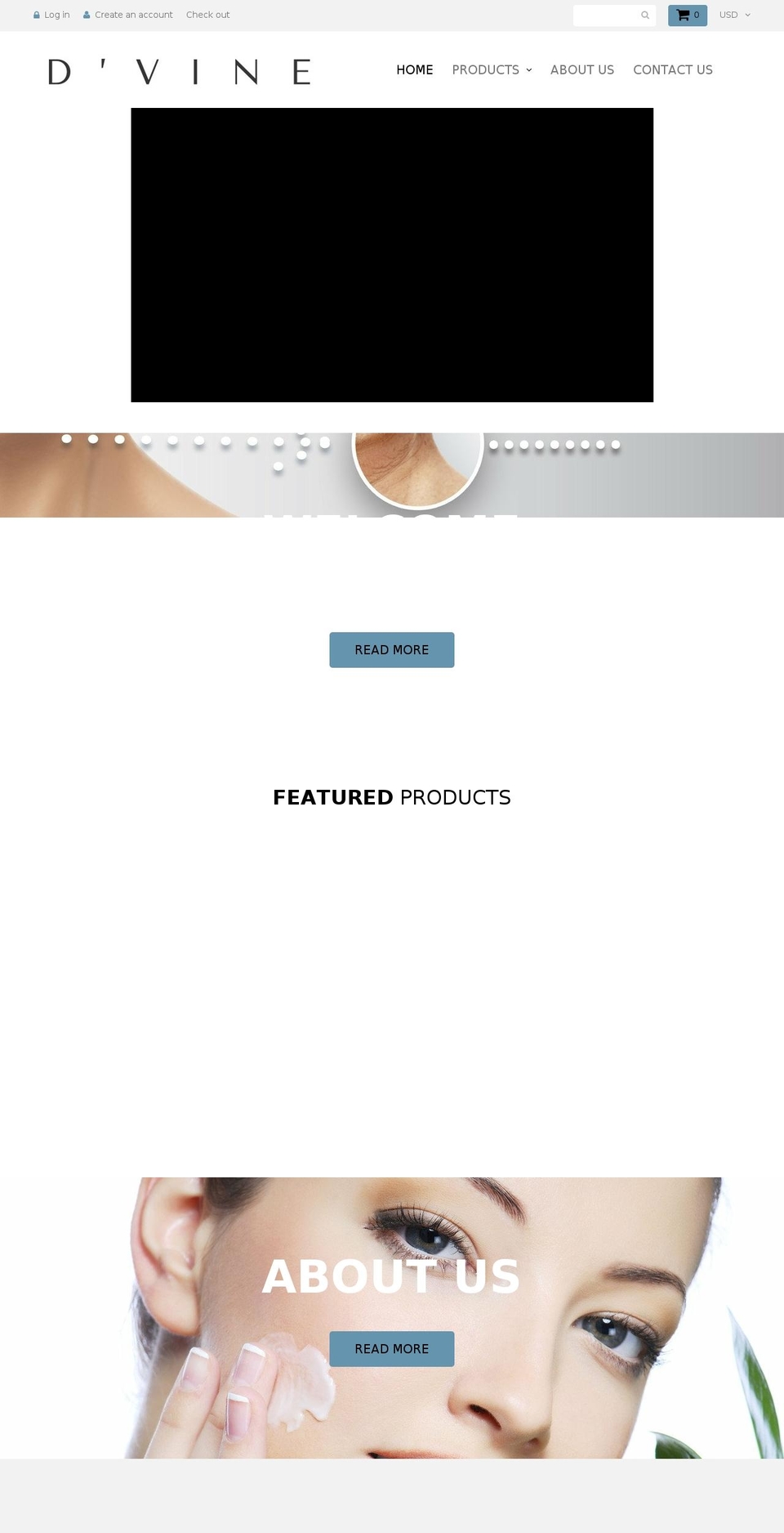 theme127 Shopify theme site example dvinebeauty.com