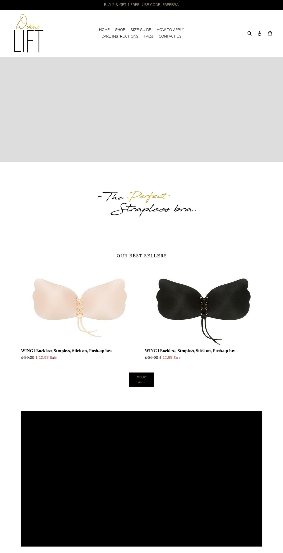 dvinelift.myshopify.com shopify website screenshot