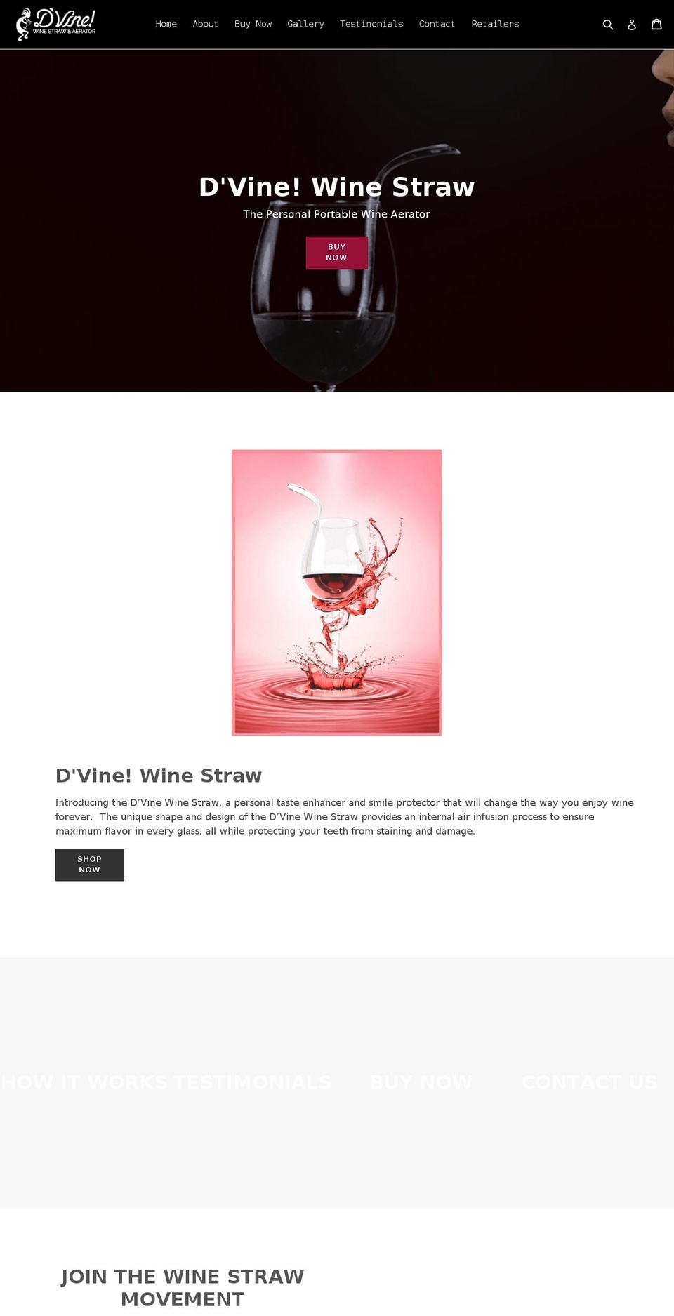 madwiresectionsv1-5 Shopify theme site example dvinewinestraw.com