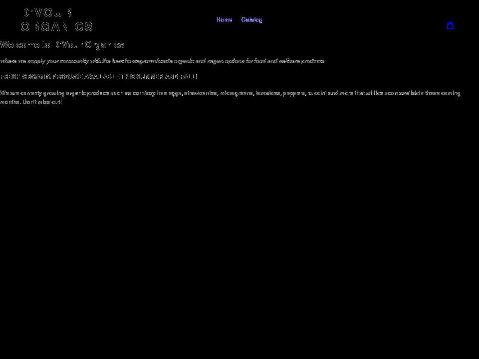 dvourorganics.com shopify website screenshot