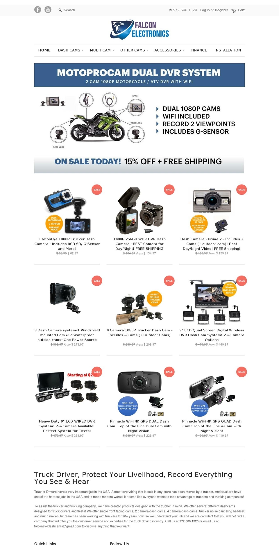 dvrdashcamera.com — Shopify storefront screenshot