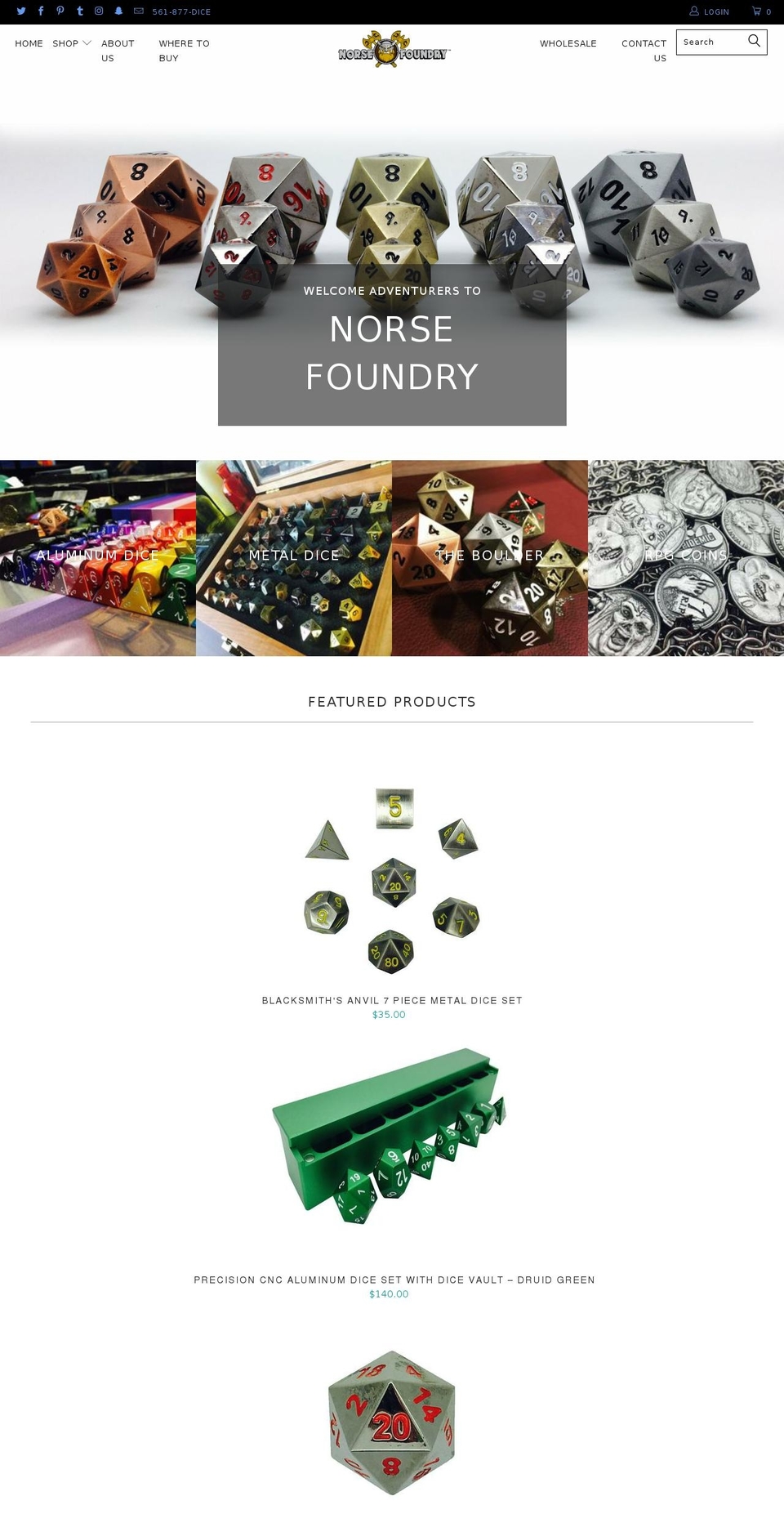 dwarvenfoundry.com shopify website screenshot