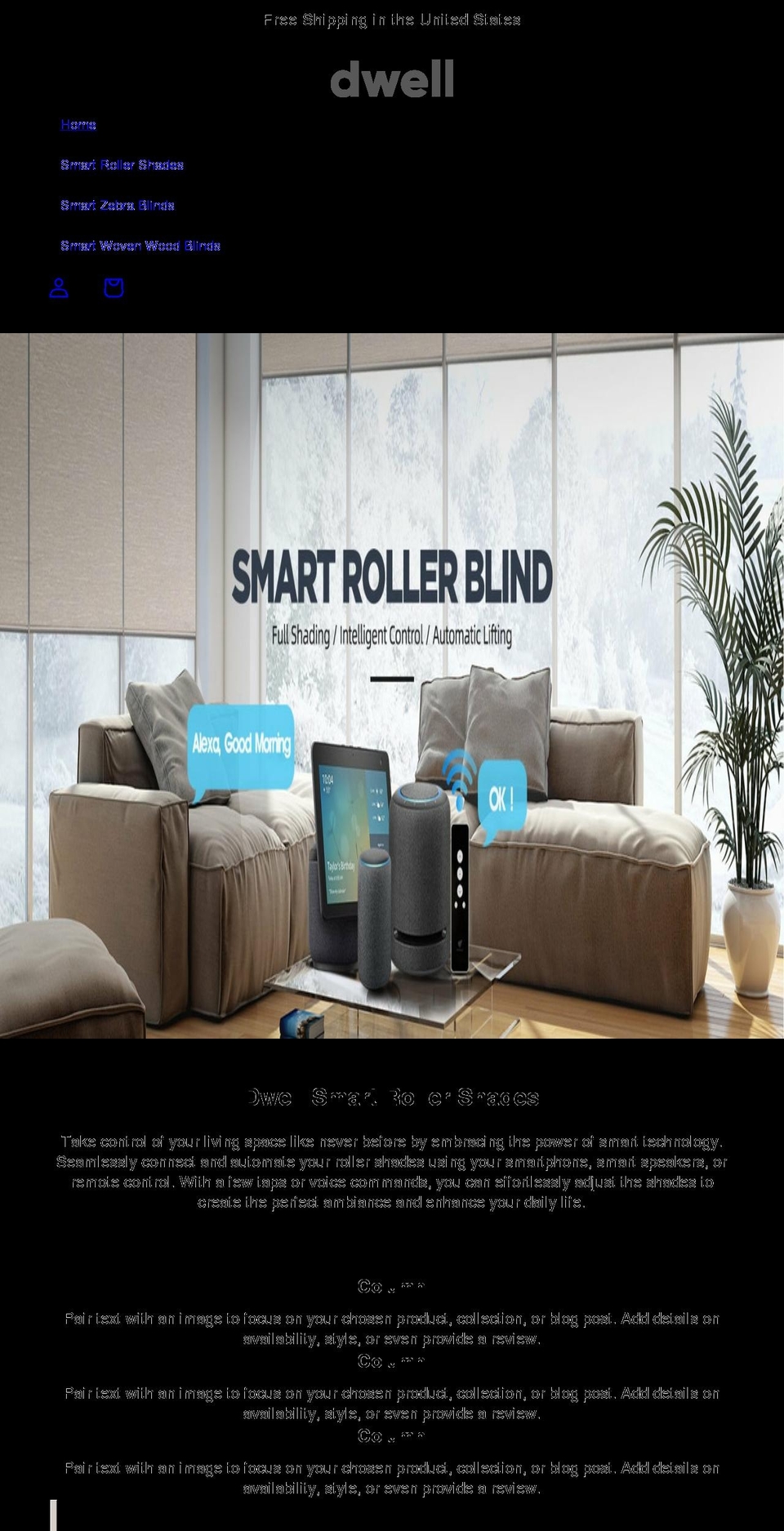 dwellsmarthome.com shopify website screenshot