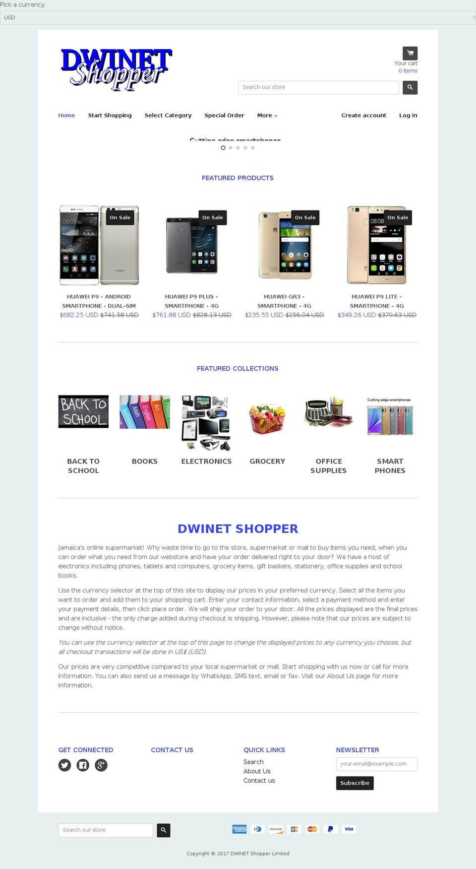 dwinetshopper.com shopify website screenshot