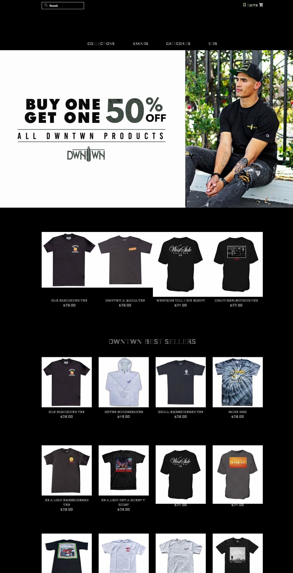 dwntwnonline.net shopify website screenshot