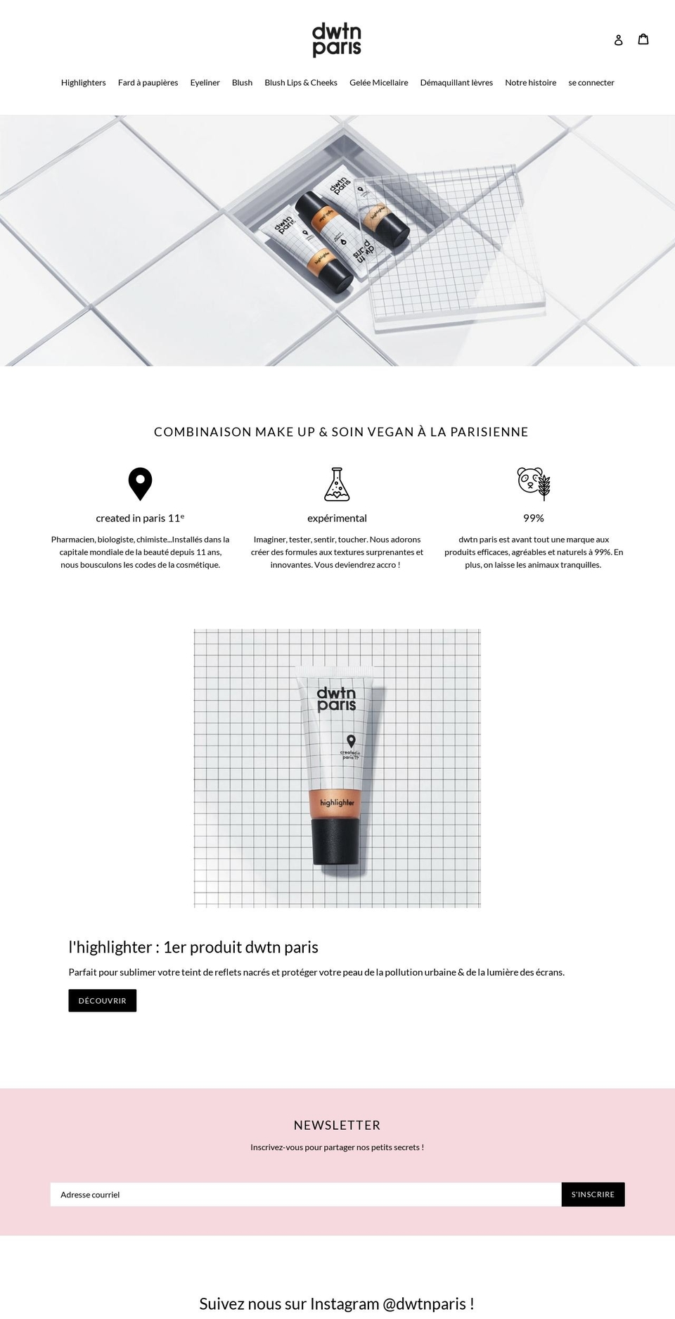 dwtnparis.com — Shopify storefront screenshot