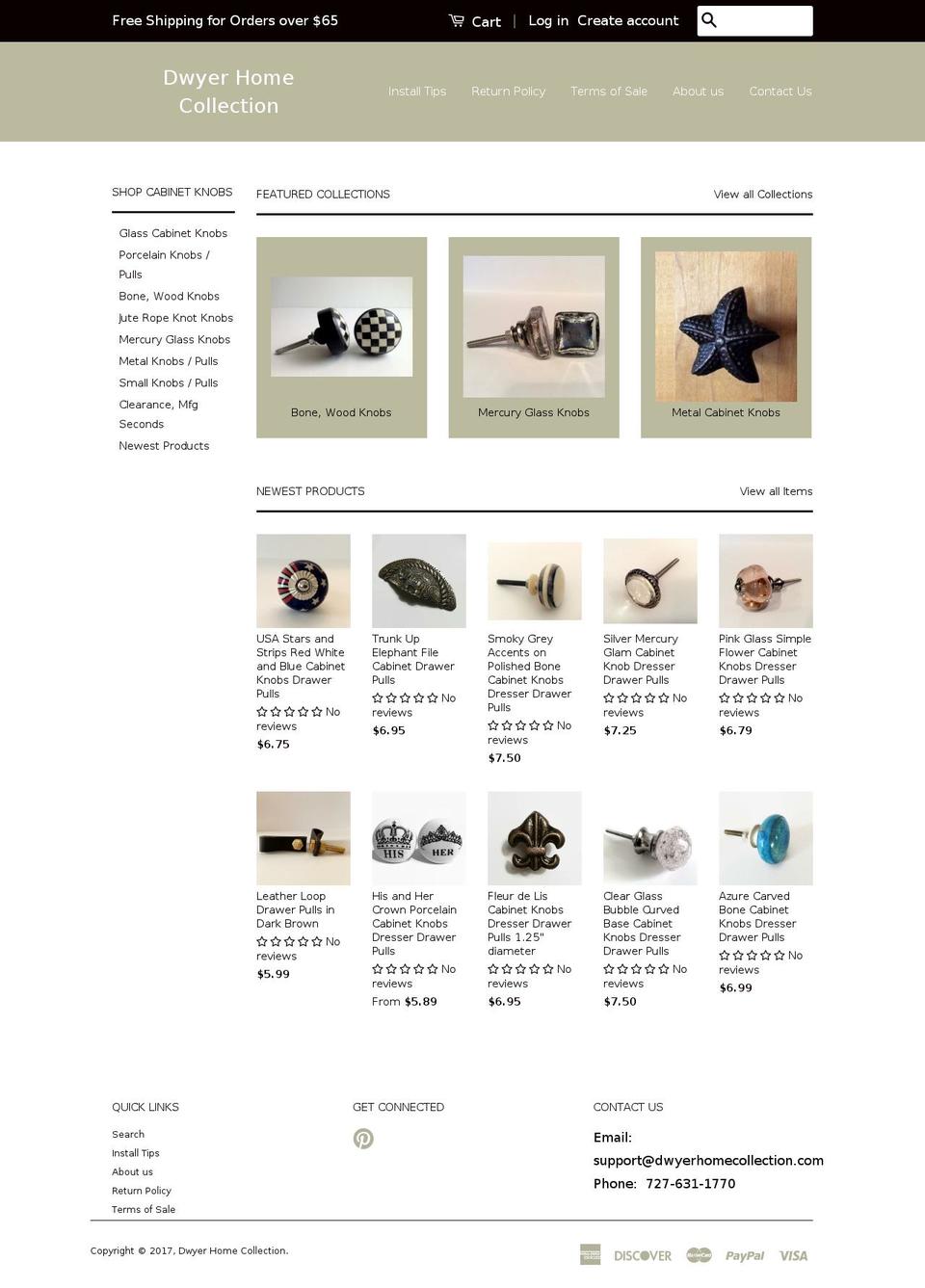 dwyerhomecollection.com shopify website screenshot