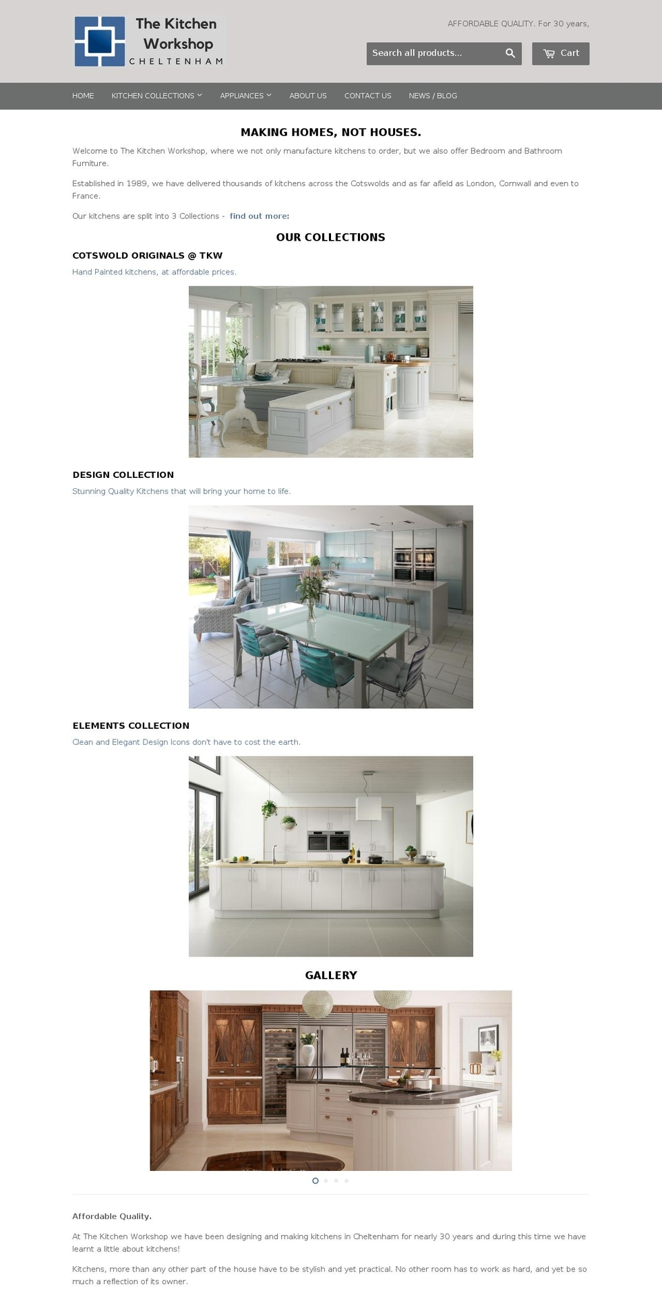 dxkitchens.com shopify website screenshot