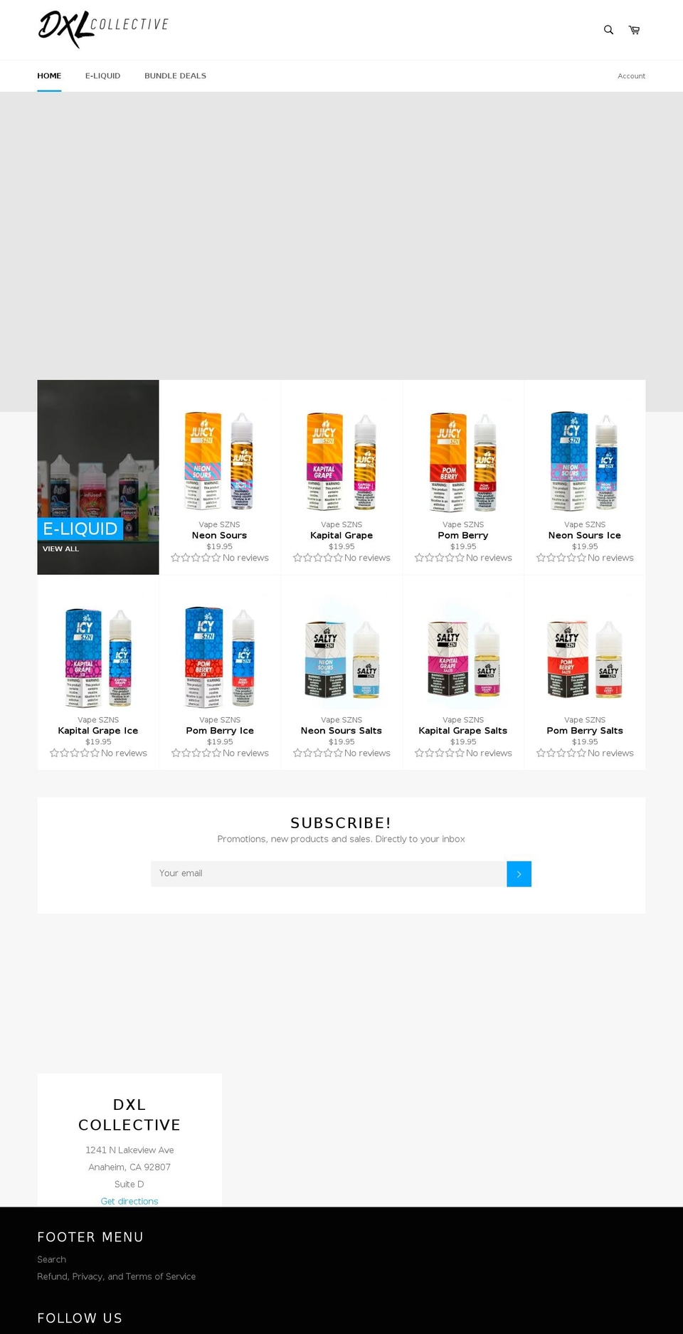 dxlcollective.com — Shopify storefront screenshot