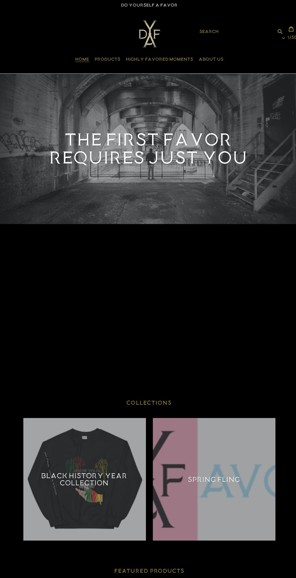 dyafthebrand.com shopify website screenshot