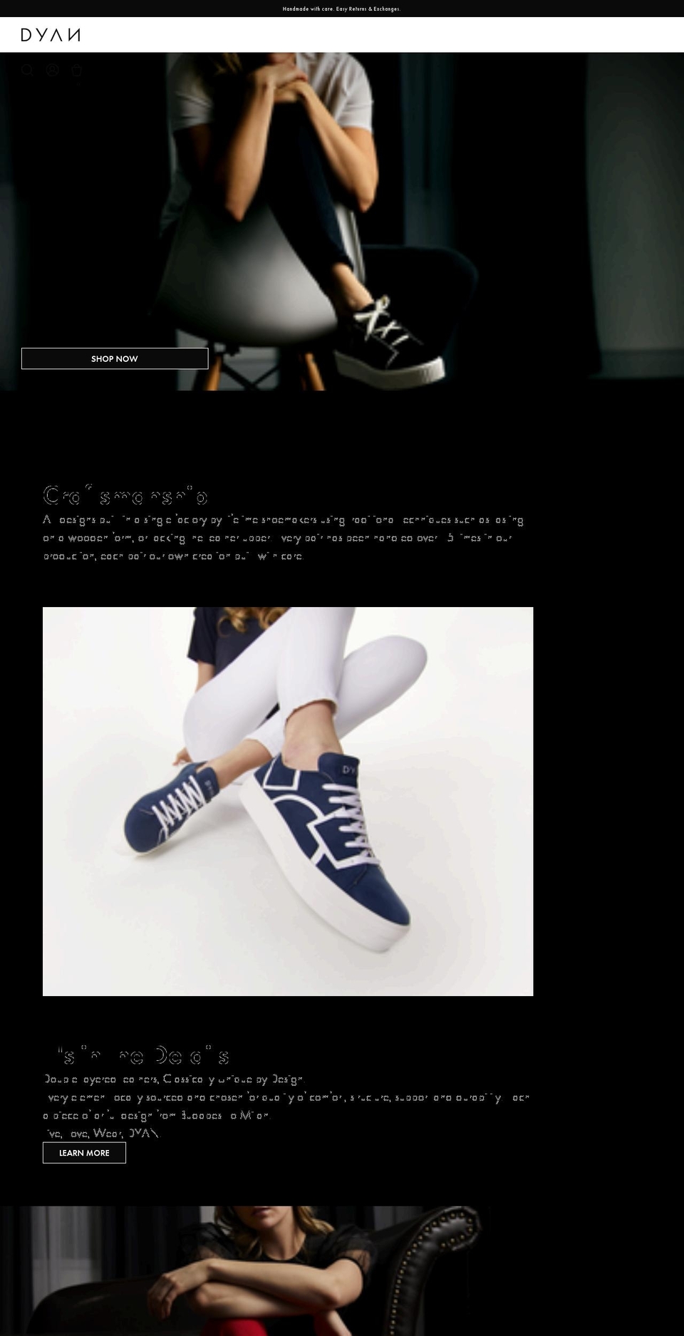dyanshoes.ca shopify website screenshot