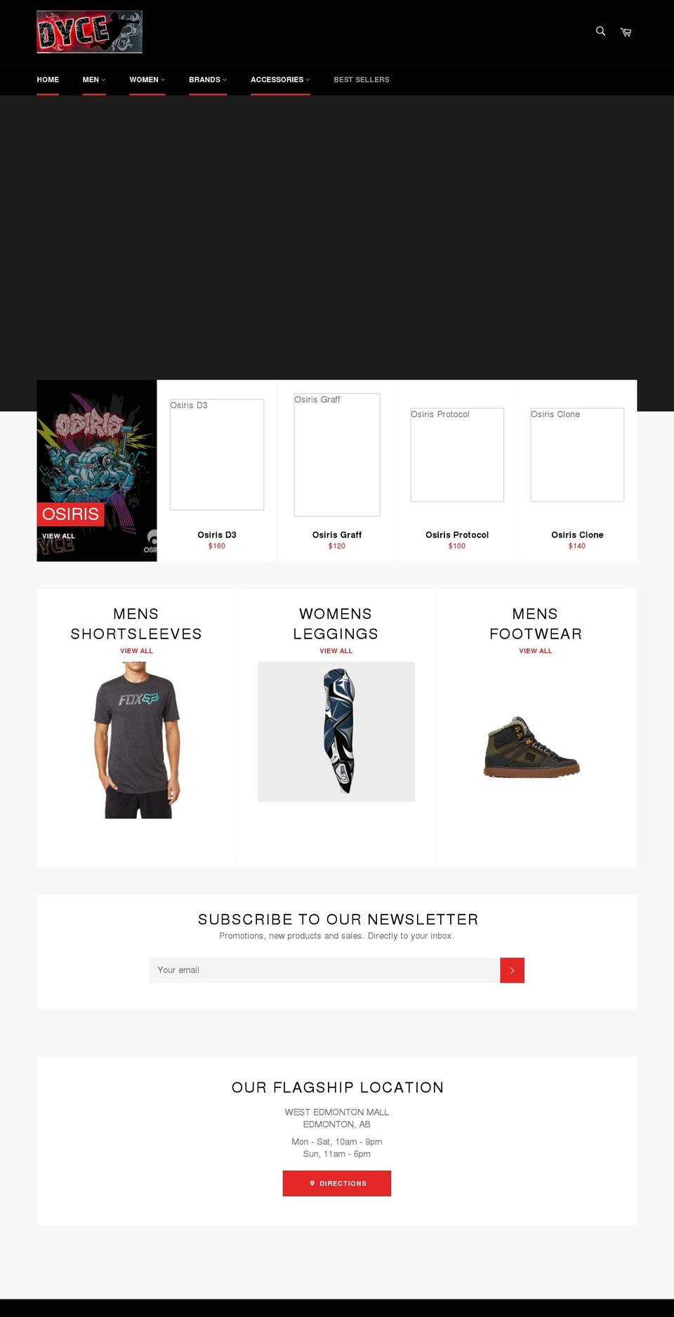 dyceapparel.com shopify website screenshot