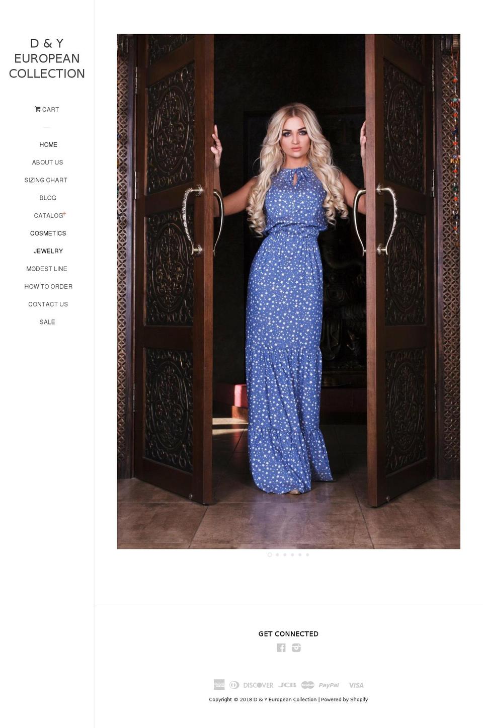 dyeuropeancollection.com — Shopify storefront screenshot