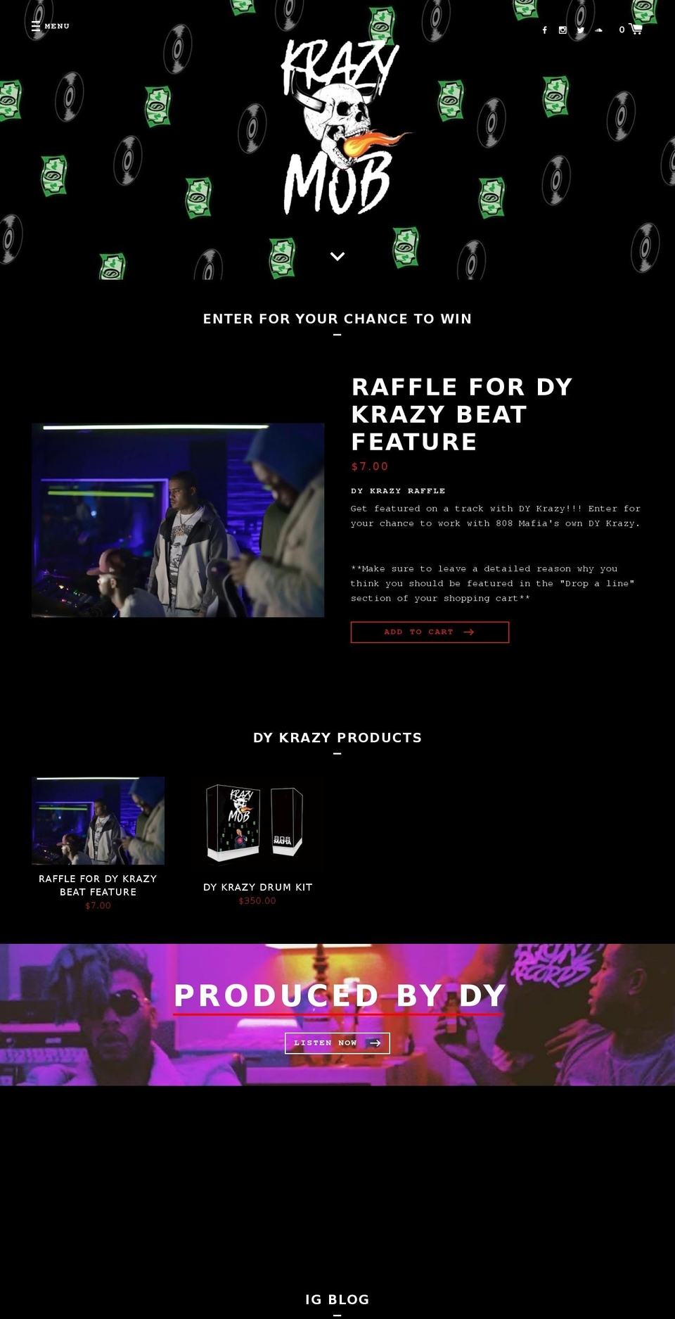 DyKrazy 2018 Shopify theme site example dykrazy.com