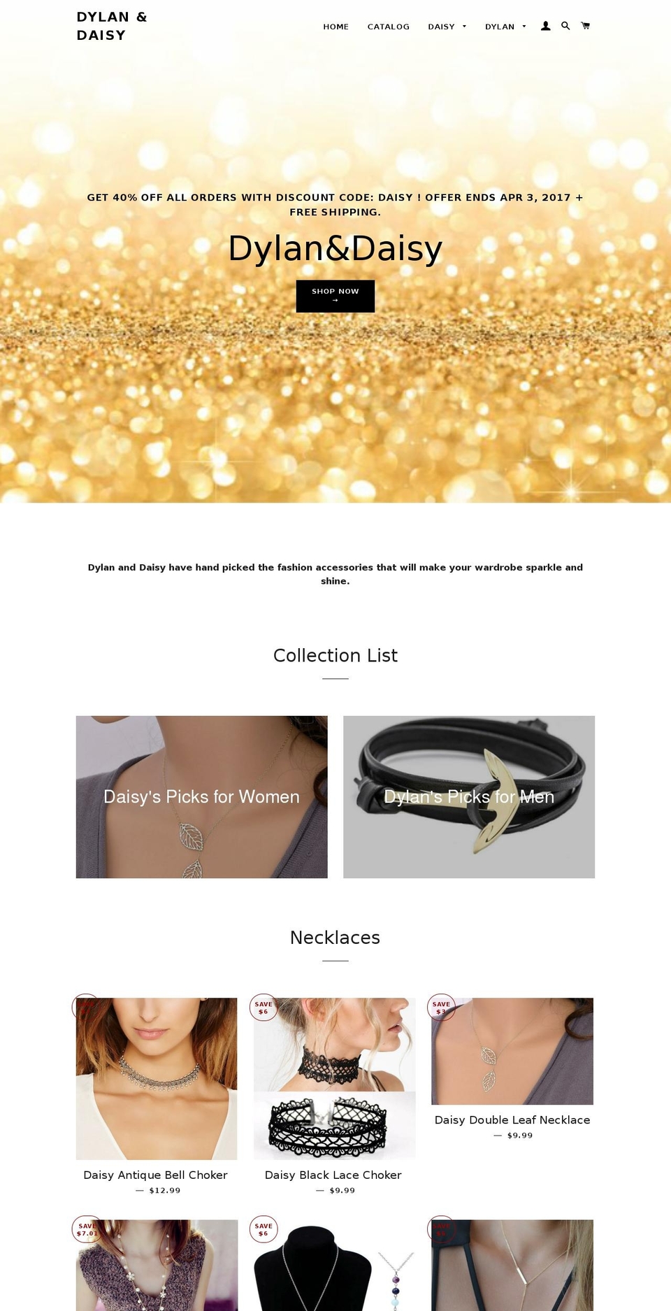 dylananddaisy.com shopify website screenshot