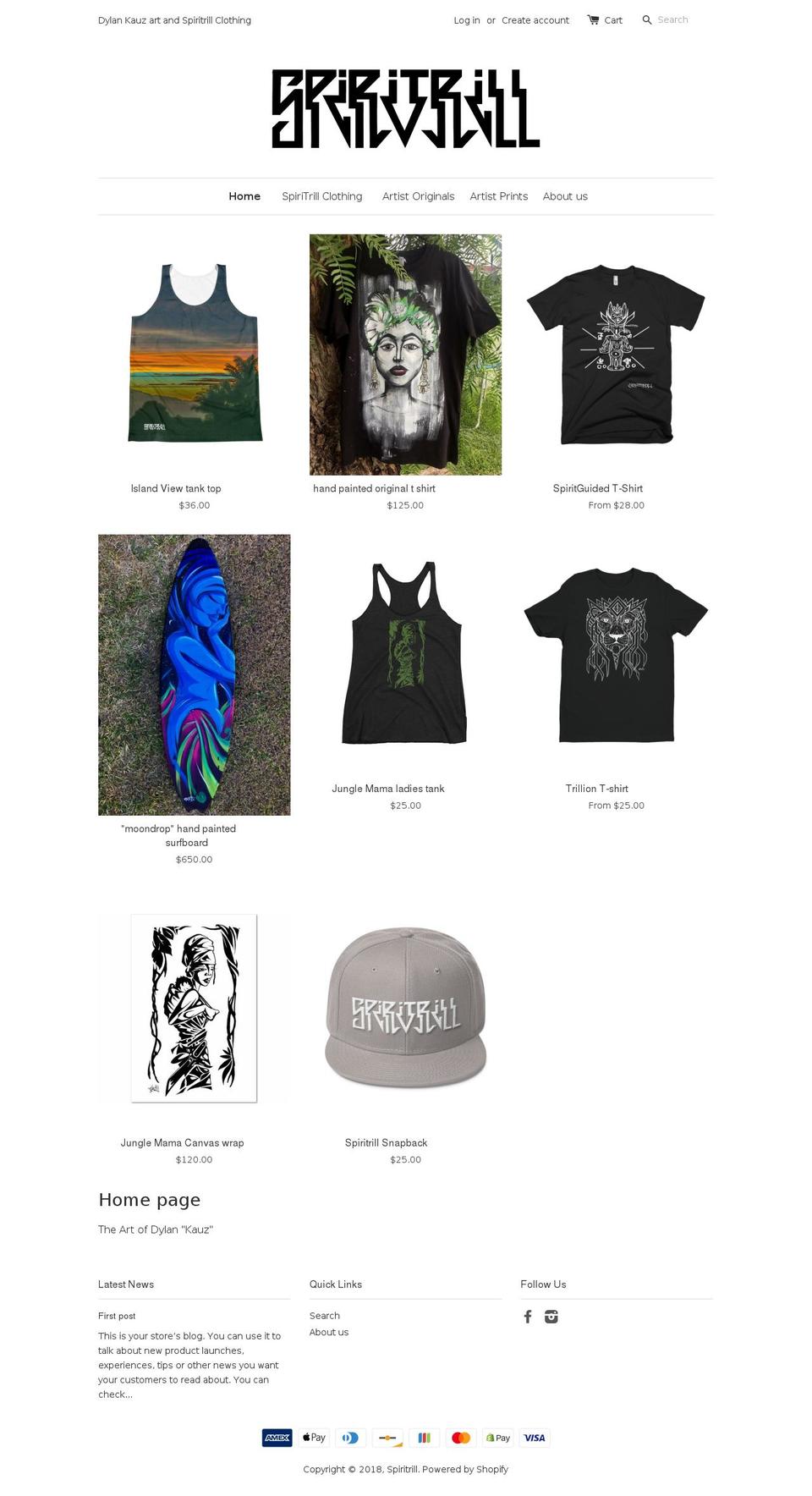 dylankauz.com — Shopify storefront screenshot