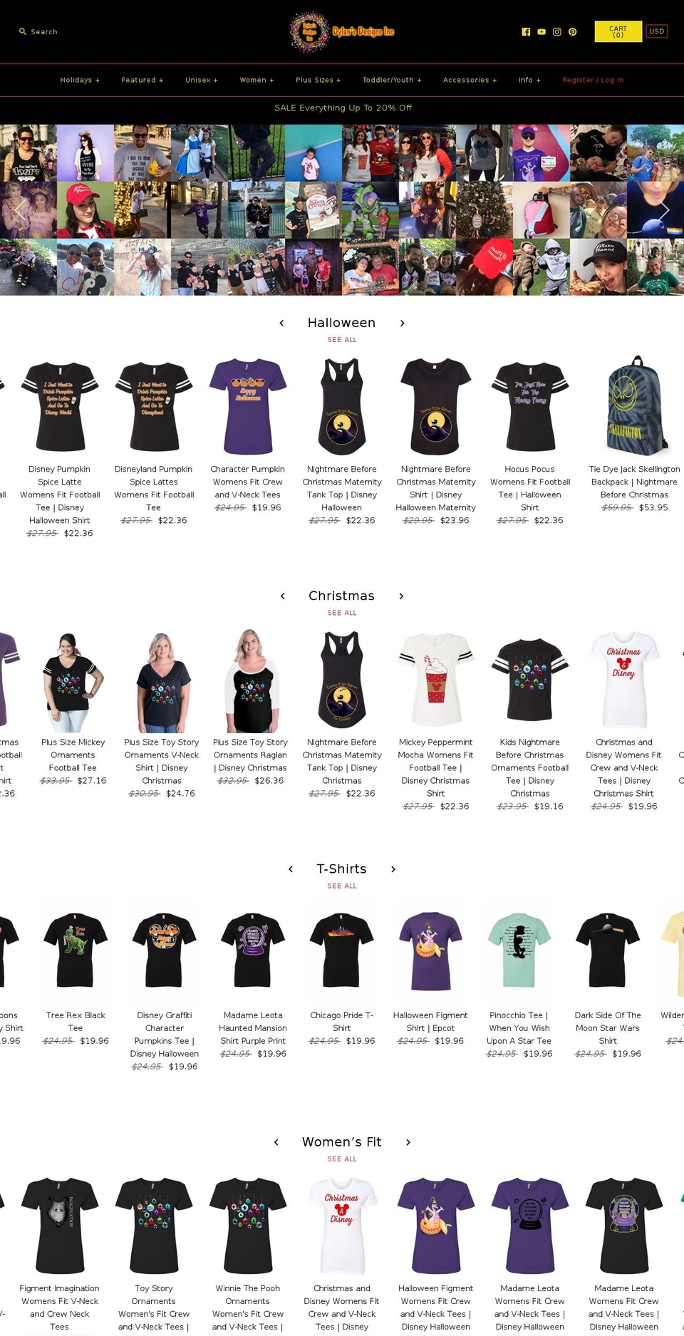 dylansdesigns.info shopify website screenshot
