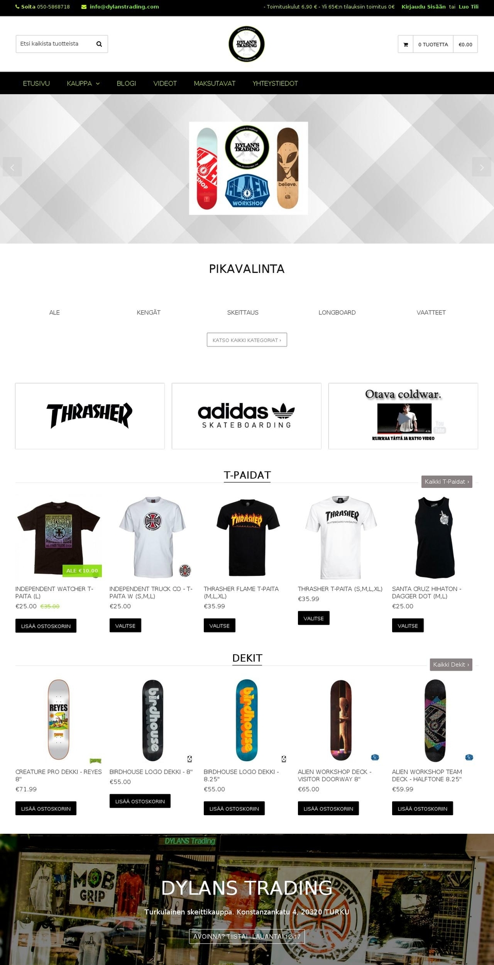 dylanstrading.com shopify website screenshot