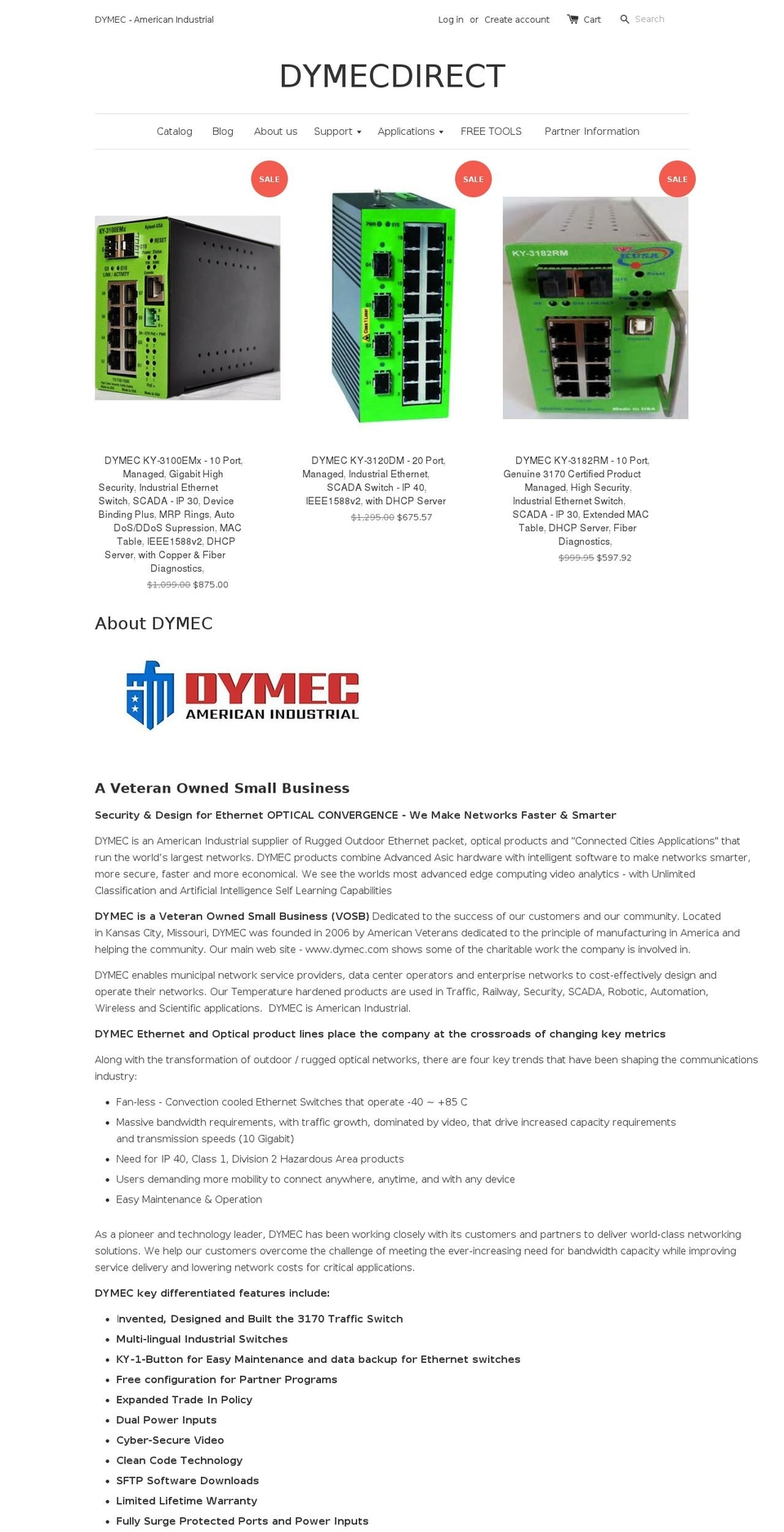 dymecdirect.com shopify website screenshot