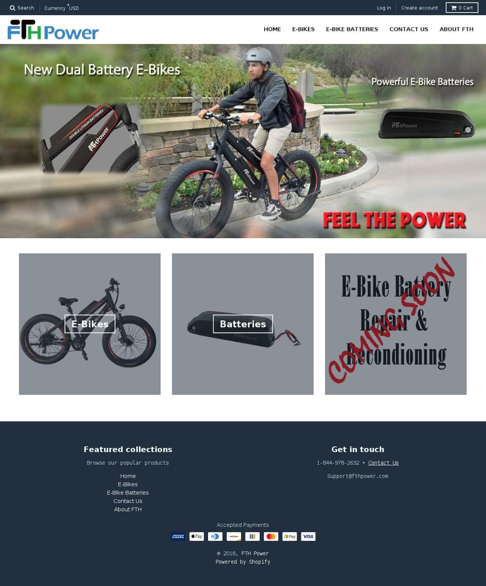 FTH Power Shopify theme site example dynabikeusa.com