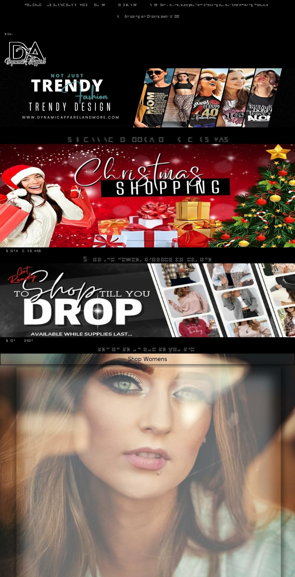 dynamicapparelandmore.com shopify website screenshot