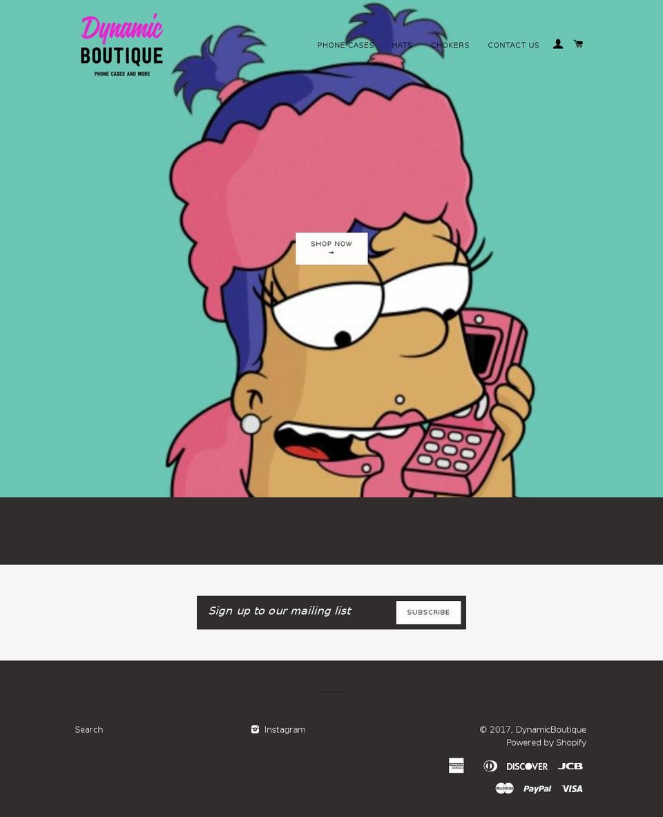 dynamicboutique.com shopify website screenshot