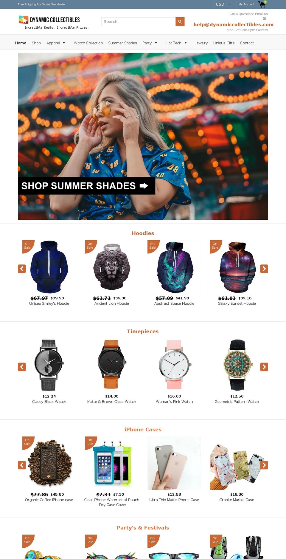 dynamiccollectibles.com — Shopify storefront screenshot