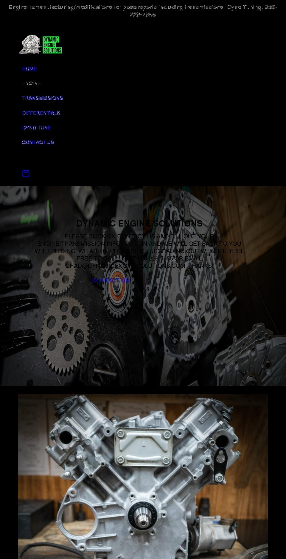 dynamicenginesolutions.com shopify website screenshot