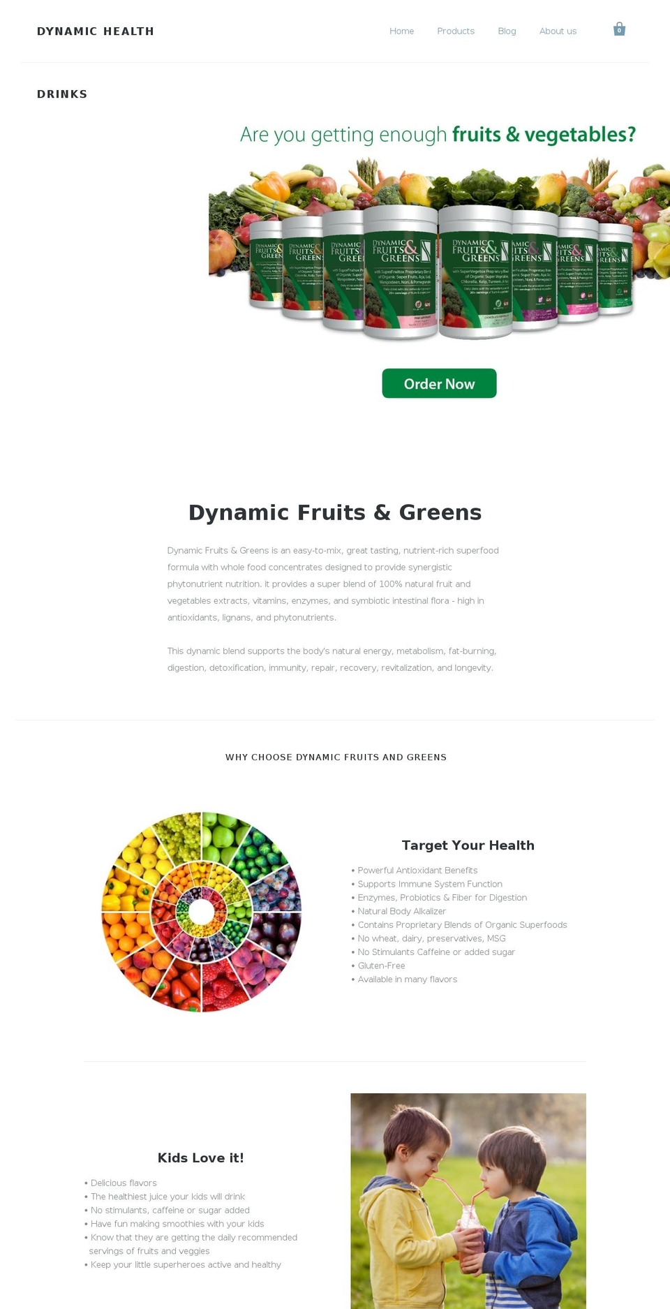 dynamichealthdrinks.com shopify website screenshot