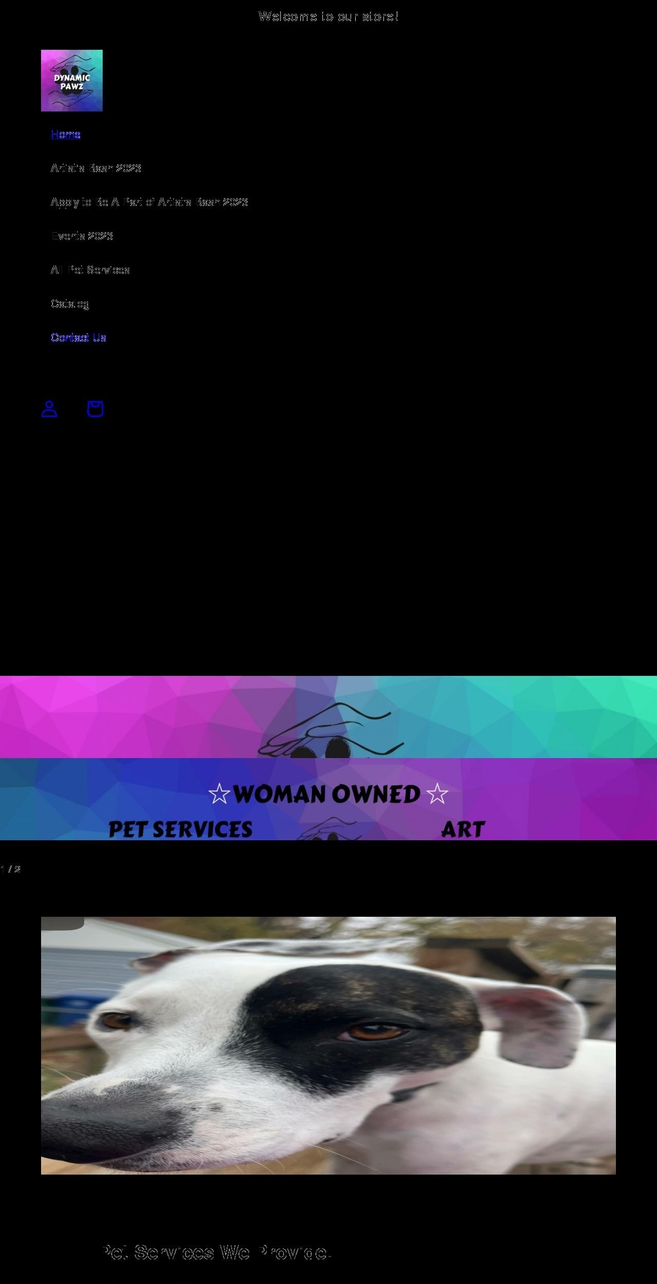 dynamicpawz.com shopify website screenshot