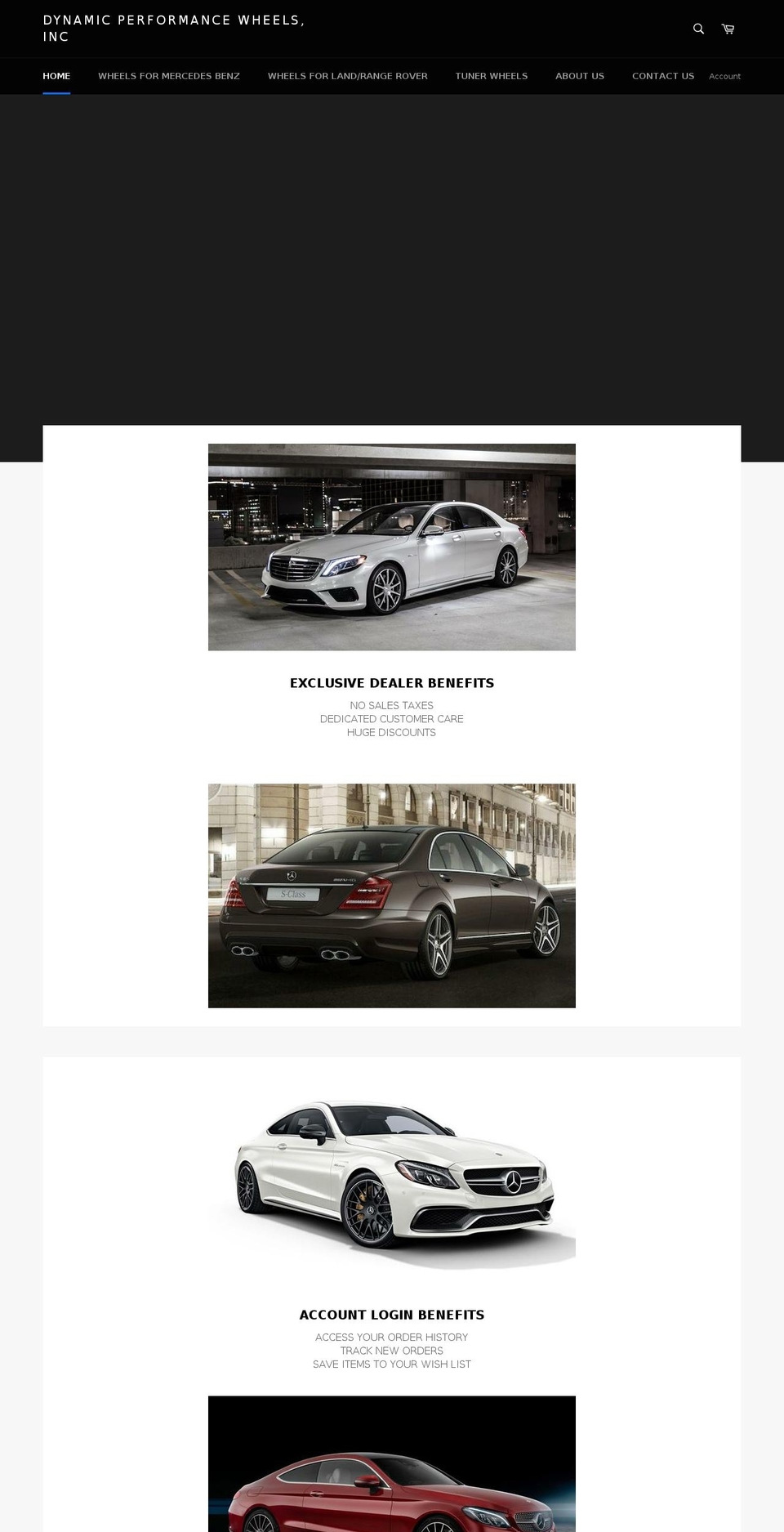 dynamicperformancewheels.com shopify website screenshot