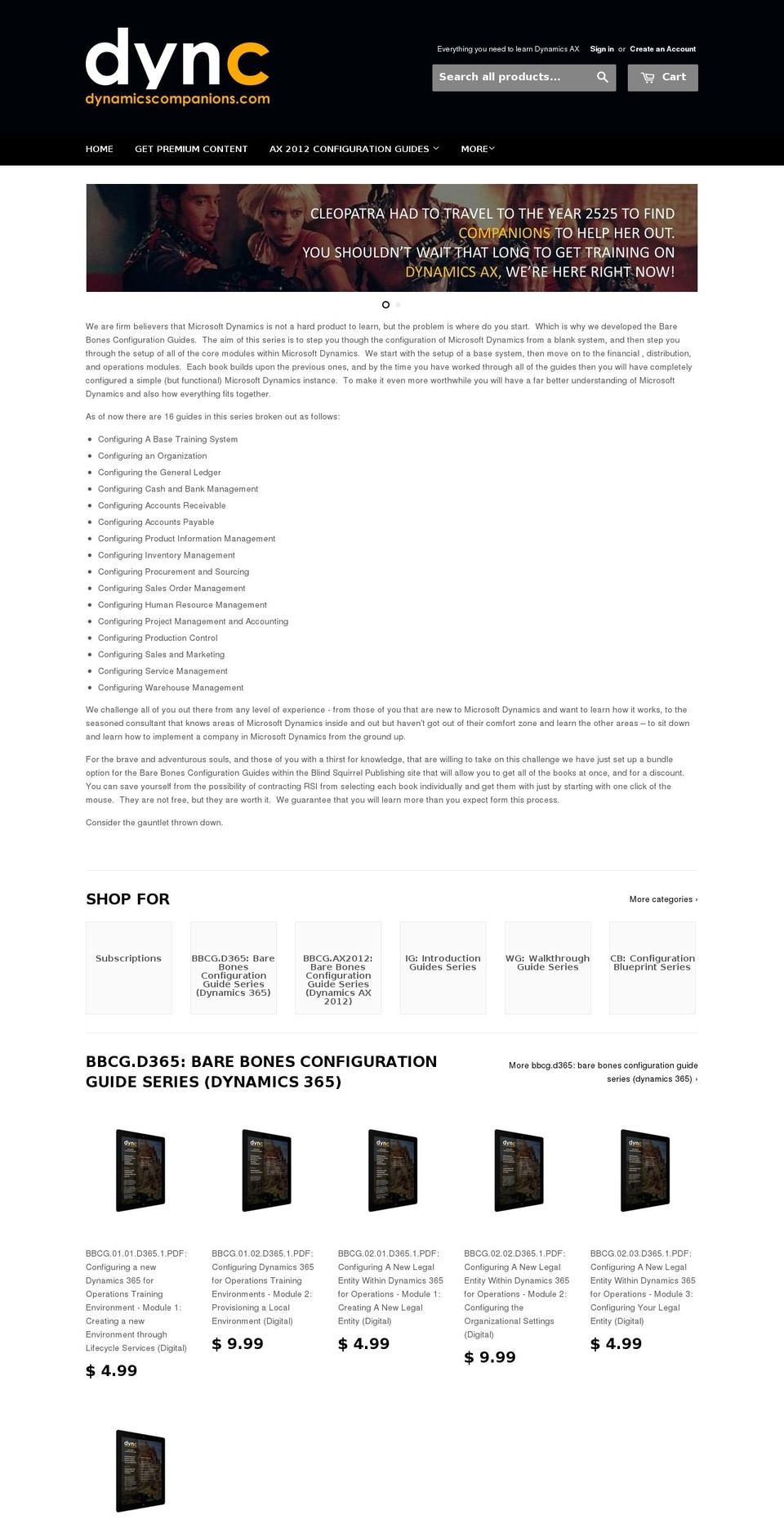 dynamicscompanions.com shopify website screenshot
