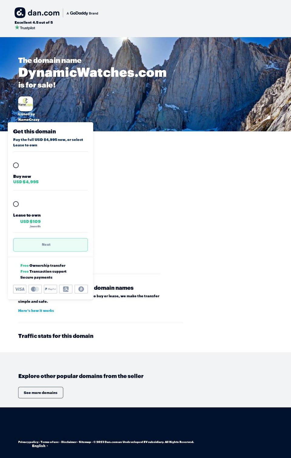 dynamicwatches.com — Shopify storefront screenshot