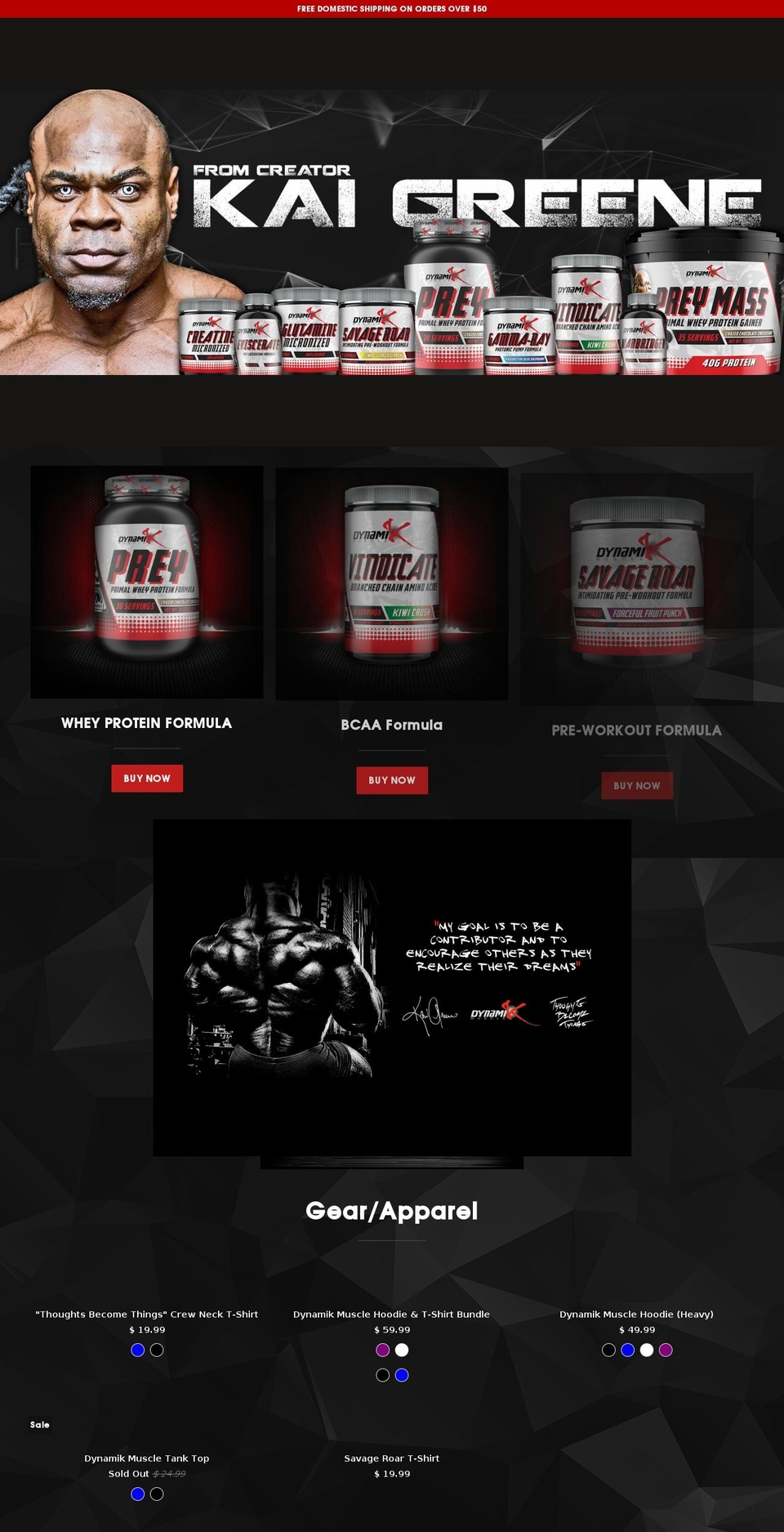 dynamikmuscle.com shopify website screenshot