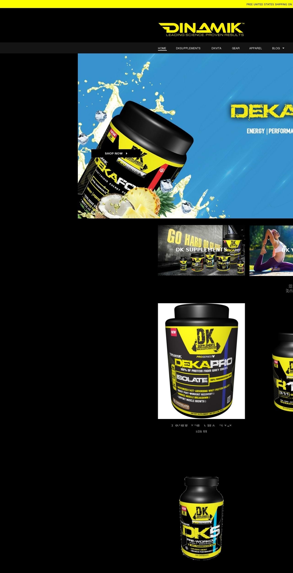 dynamiknutrition.com — Shopify storefront screenshot