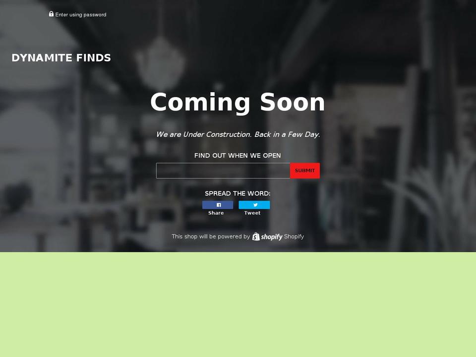 dynamitefinds.com — Shopify storefront screenshot