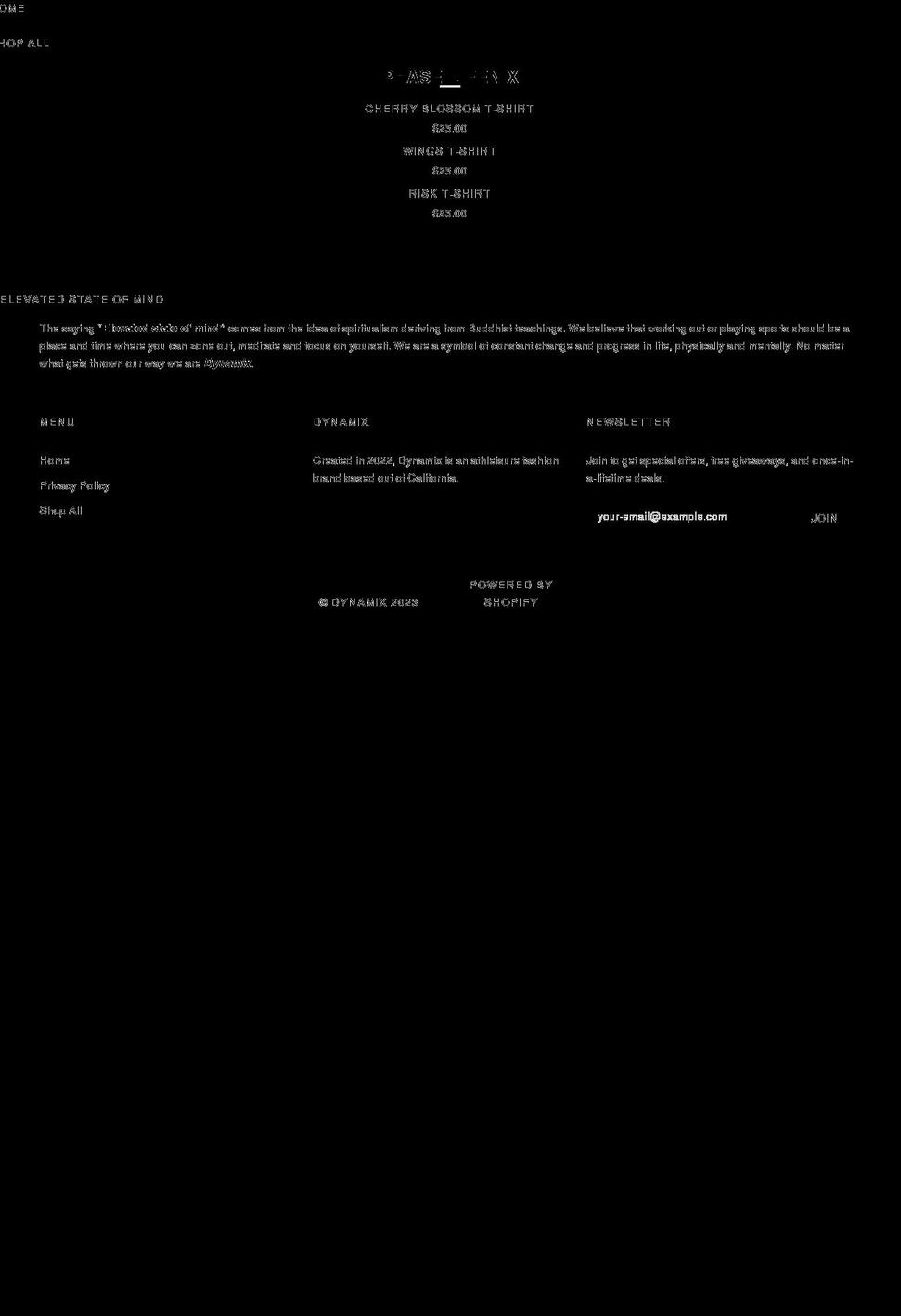 dynamixac.com shopify website screenshot