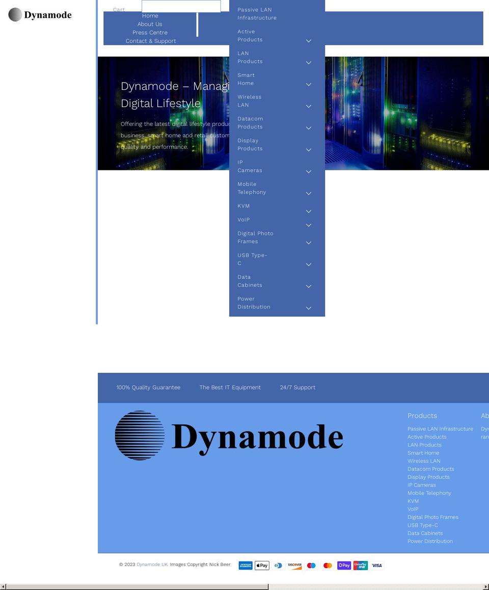 dynamode.co.uk shopify website screenshot