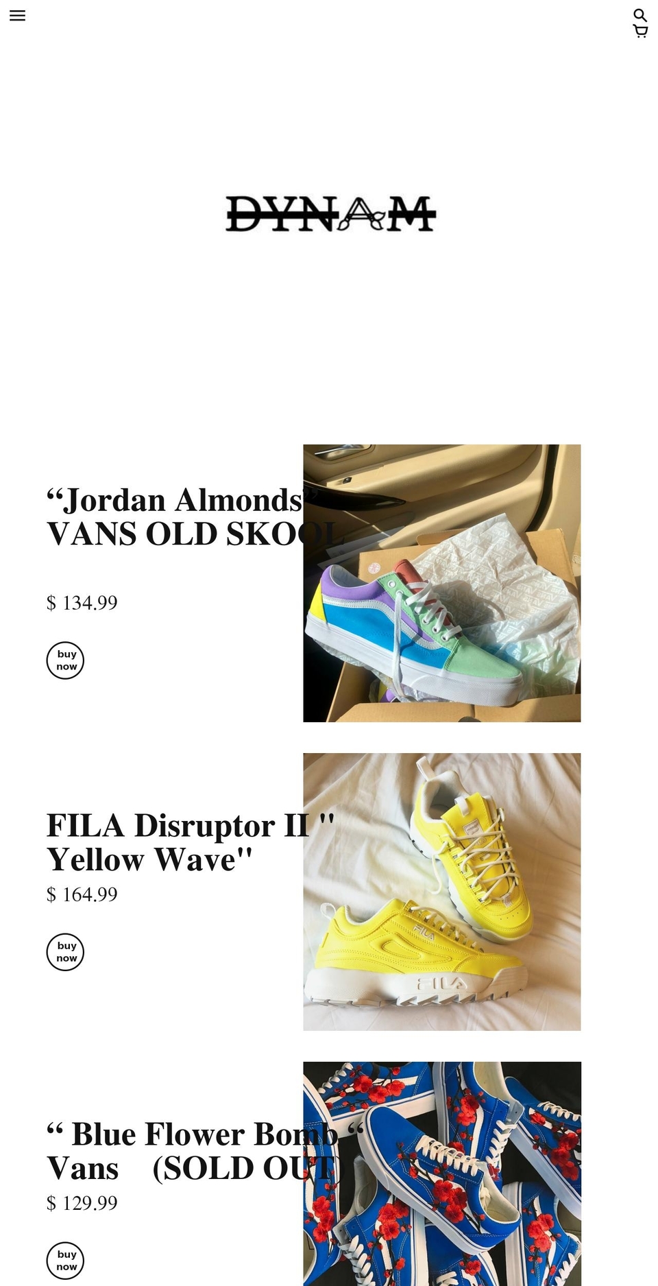 dynampr.com — Shopify storefront screenshot