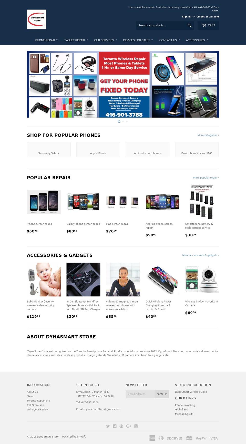 dynasmartstore.com shopify website screenshot