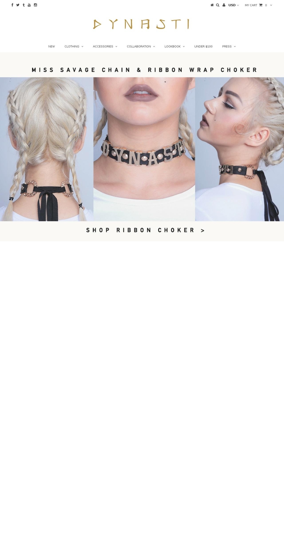 dynasticlothing.com shopify website screenshot