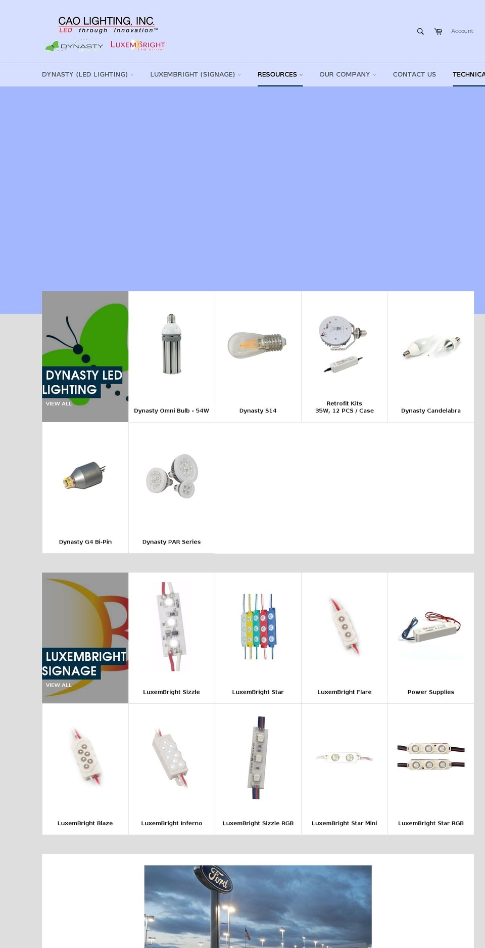 dynastybulbs.com shopify website screenshot