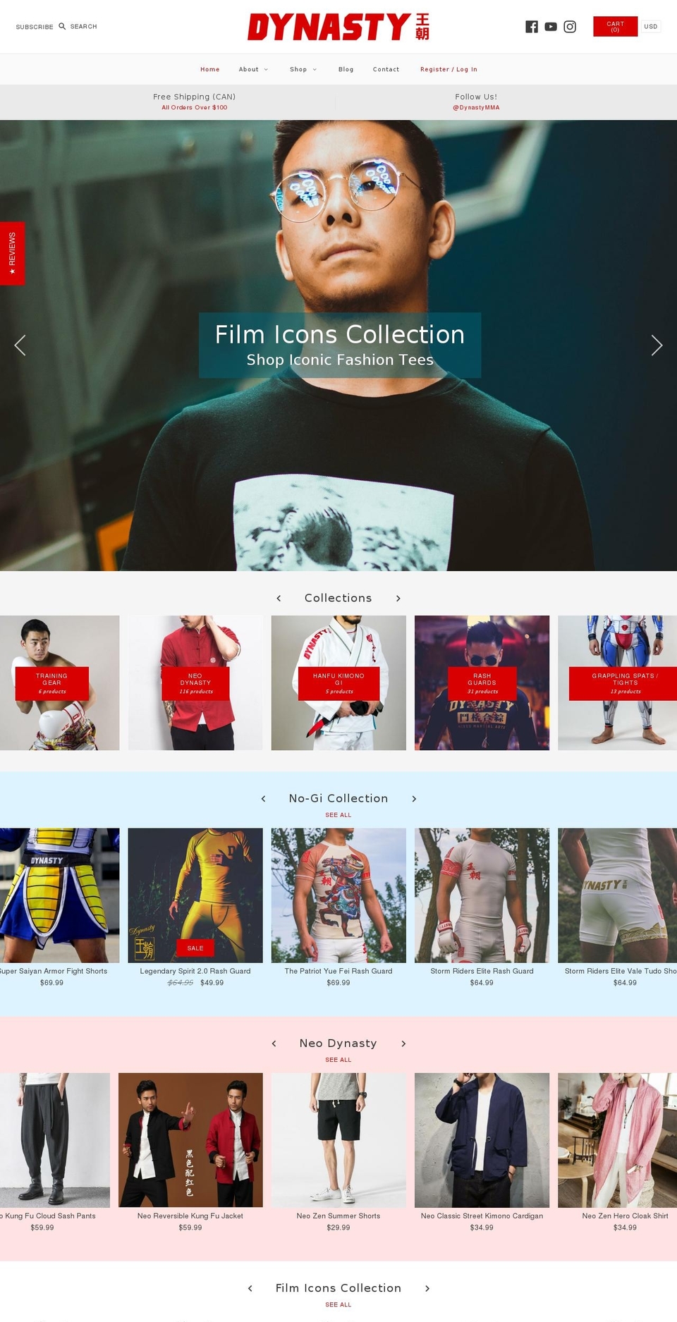dynastyclothingstore.com — Shopify storefront screenshot
