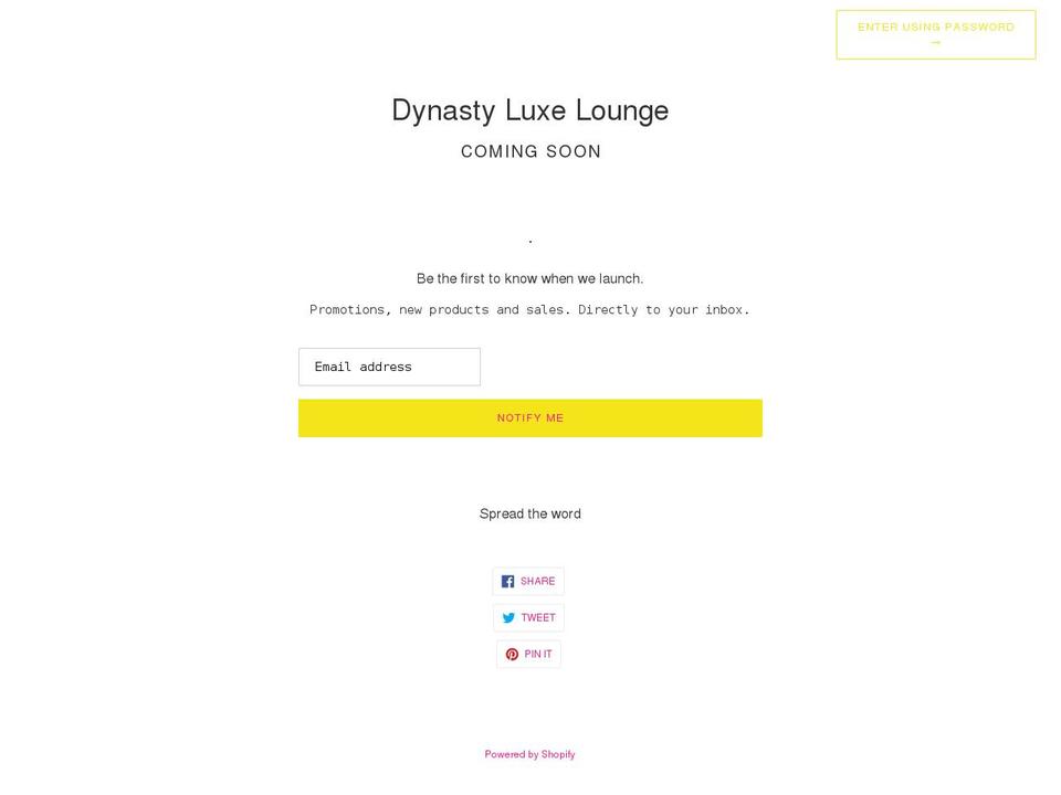 dynastyluxelounge.com shopify website screenshot
