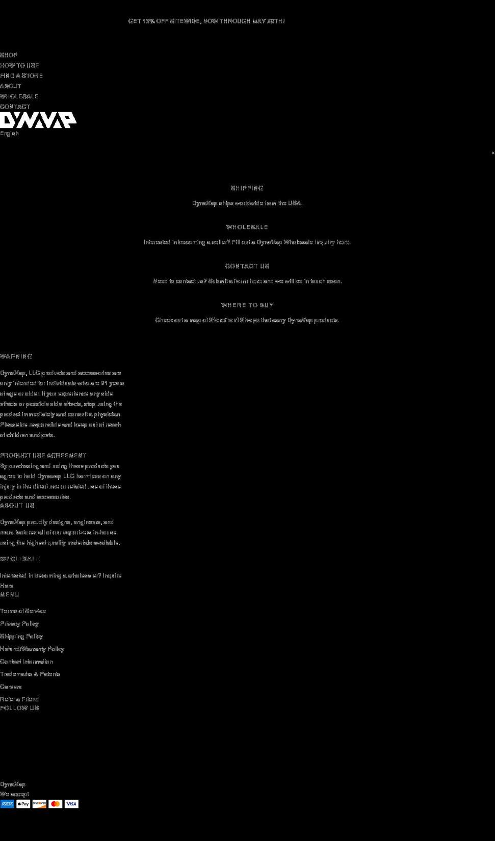 dynavap.com shopify website screenshot